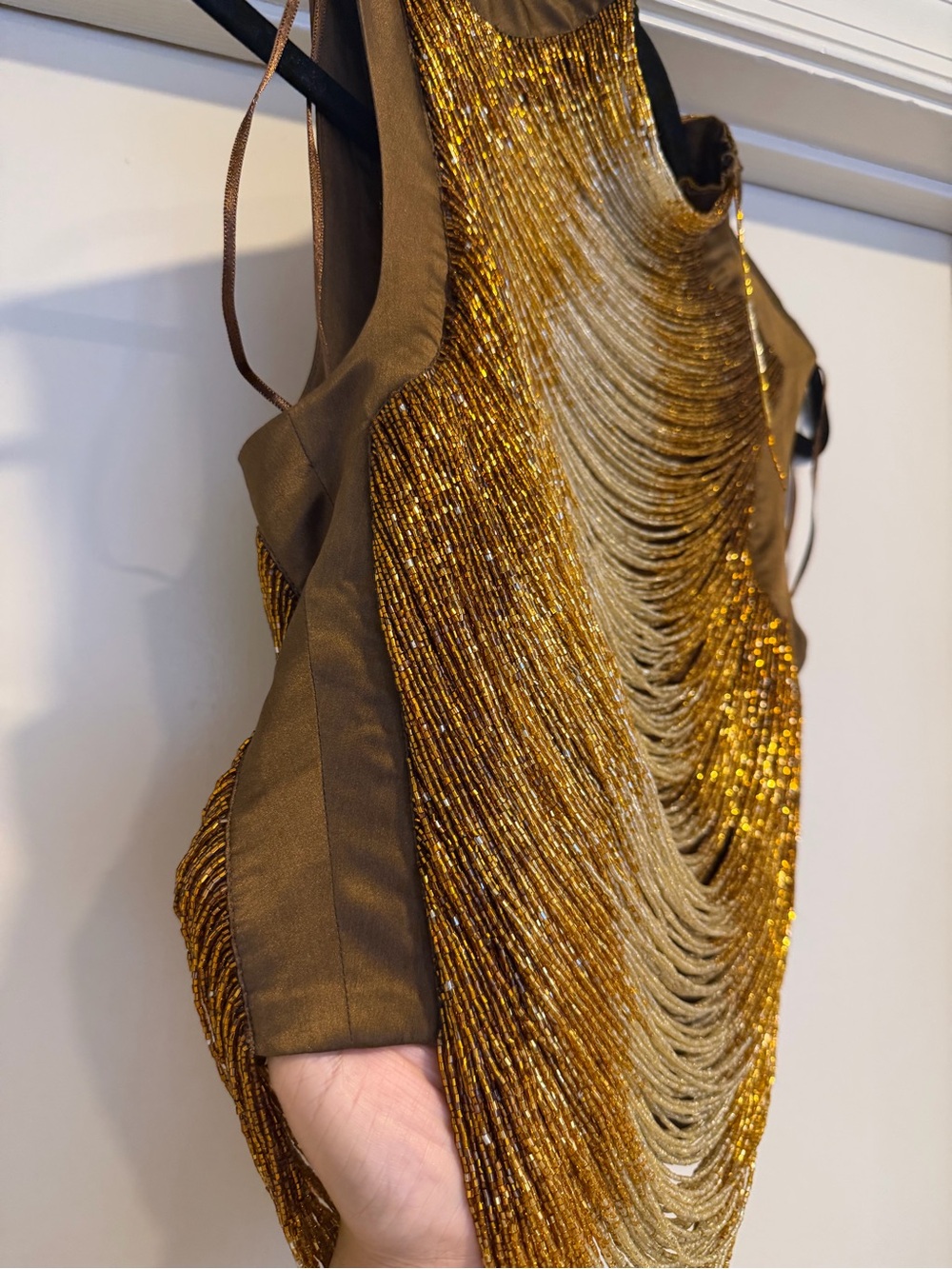 Cult Gaia Taraji Gold Beaded High-Neck Top Size Small NEW! New with tags! - Picture 7 of 14